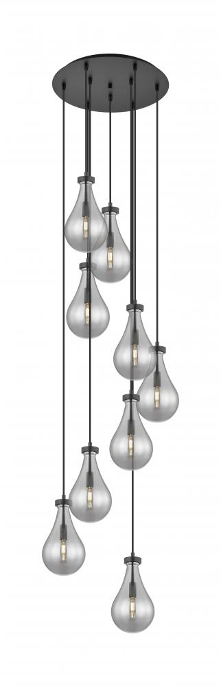 Owego - 9 Light - 19 inch - Matte Black - Multi Pendant