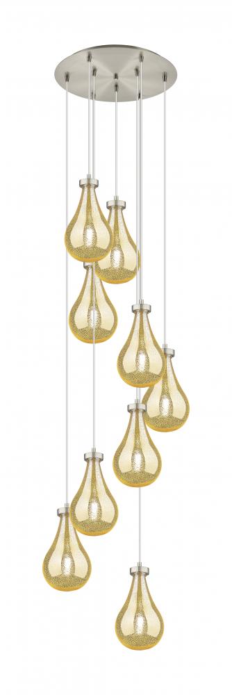 Owego - 9 Light - 19 inch - Brushed Satin Nickel - Multi Pendant