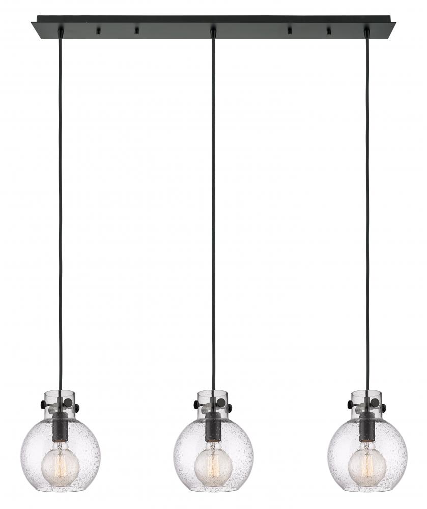 Newton Sphere - 3 Light - 40 inch - Matte Black - Cord hung - Linear Pendant