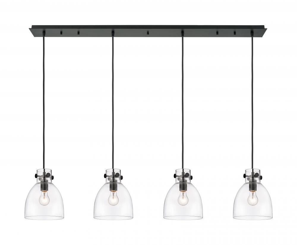 Newton Bell - 4 Light - 52 inch - Matte Black - Linear Pendant