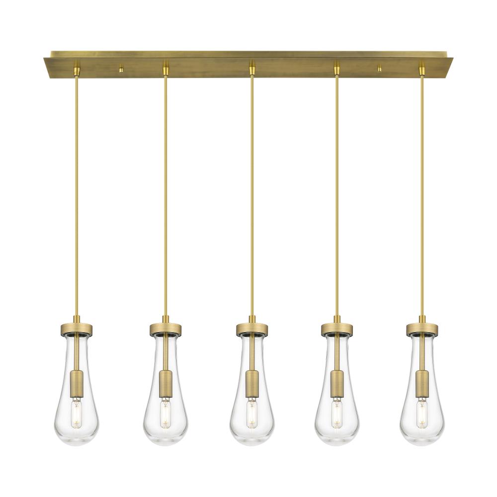 Owego - 5 Light - 37 inch - Brushed Champagne Bronze - Linear Pendant