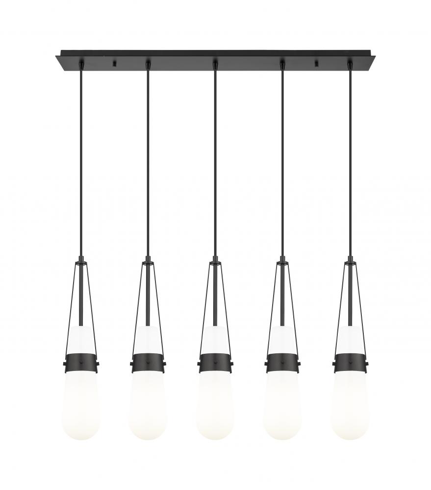 Milan - 5 Light - 36 inch - Matte Black - Linear Pendant