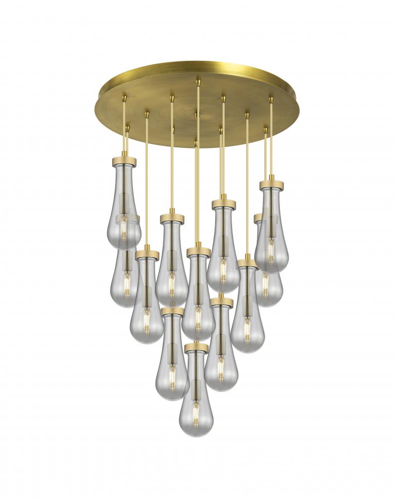 Owego - 12 Light - 24 inch - Brushed Brass - Multi Pendant