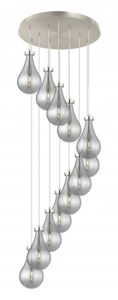 Owego - 12 Light - 24 inch - Brushed Satin Nickel - Multi Pendant