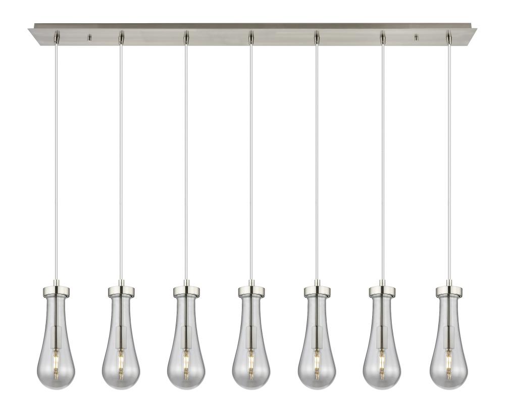 Owego - 7 Light - 49 inch - Brushed Satin Nickel - Linear Pendant