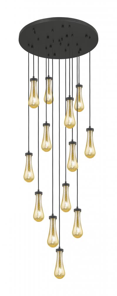 Owego - 13 Light - 32 inch - Brushed Matte Black - Multi Pendant