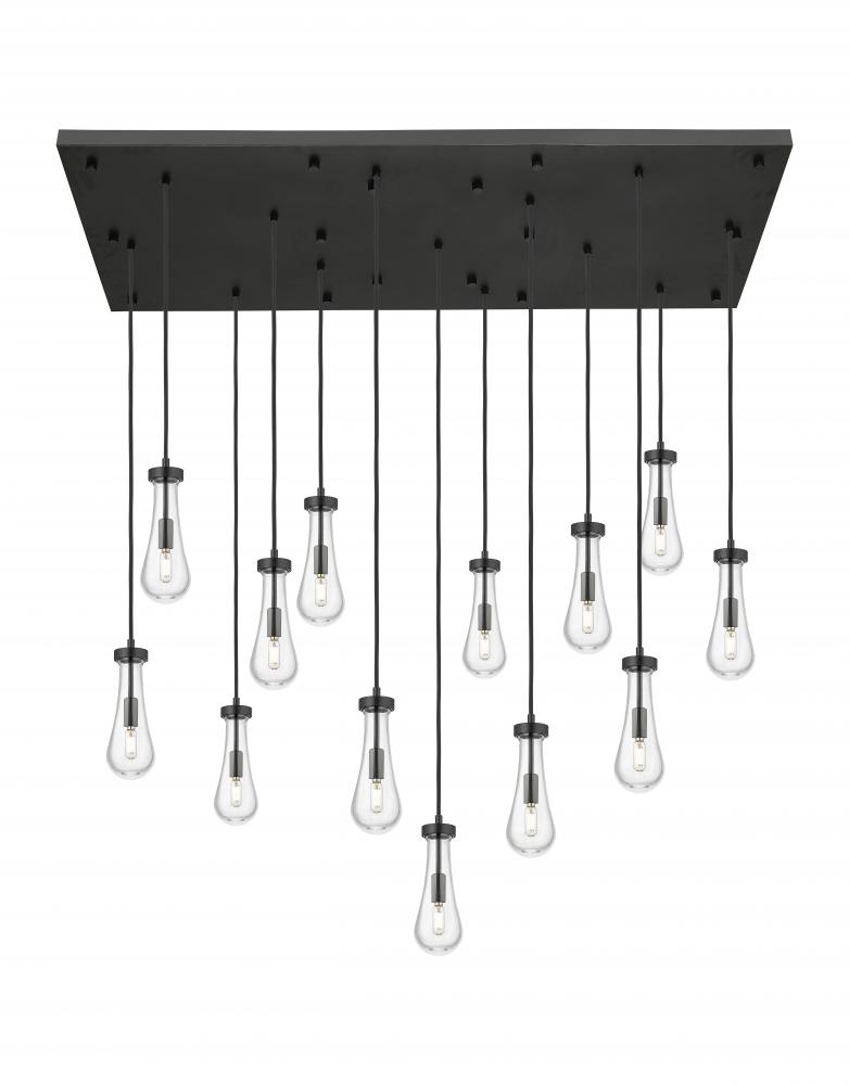 Owego - 13 Light - 54 inch - Matte Black - Multi Pendant