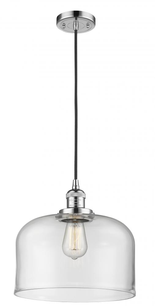 Bell - 1 Light - 12 inch - Polished Chrome - Cord hung - Mini Pendant