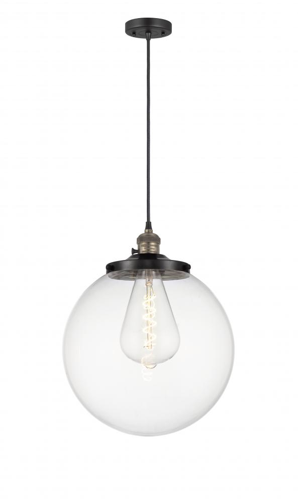 Beacon - 1 Light - 14 inch - Black Antique Brass - Cord hung - Mini Pendant