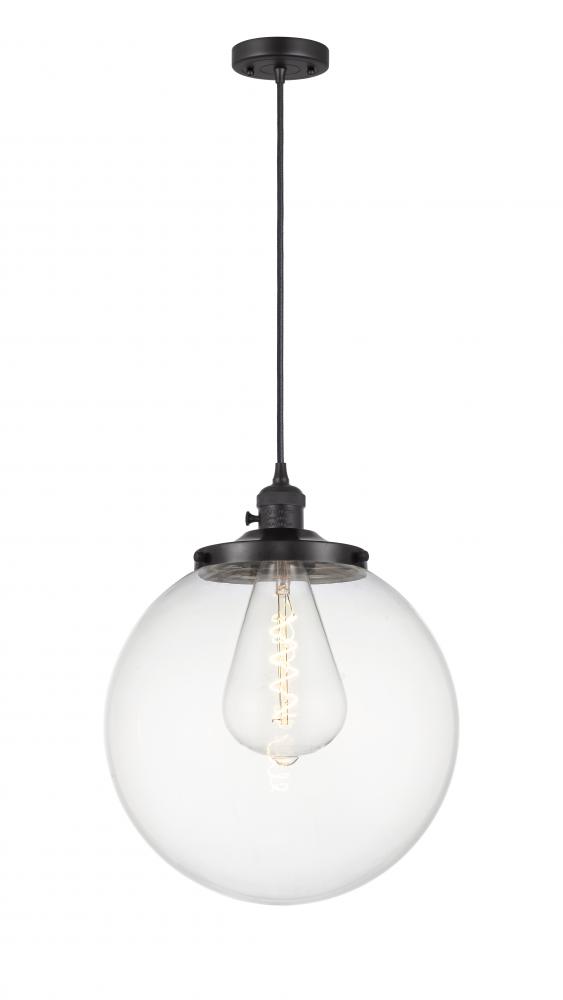 Beacon - 1 Light - 14 inch - Matte Black - Cord hung - Mini Pendant