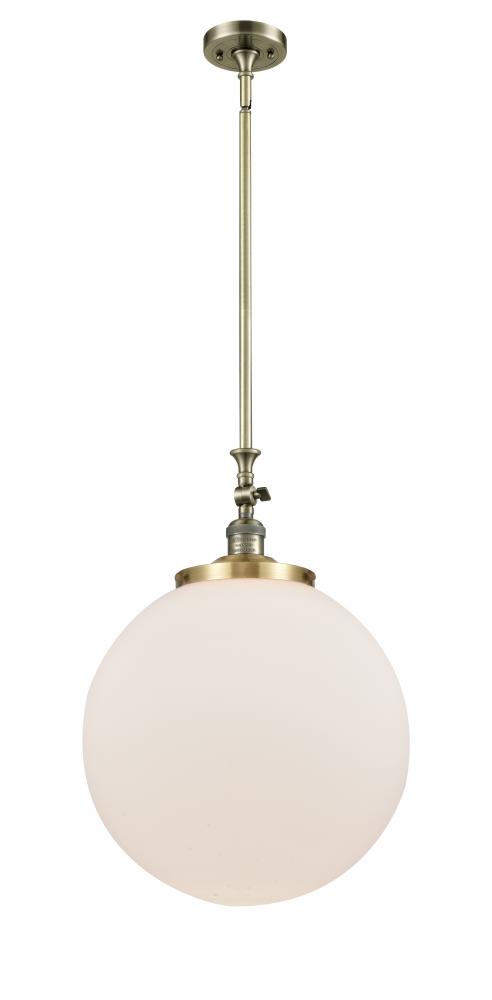 Beacon - 1 Light - 16 inch - Antique Brass - Stem Hung - Mini Pendant