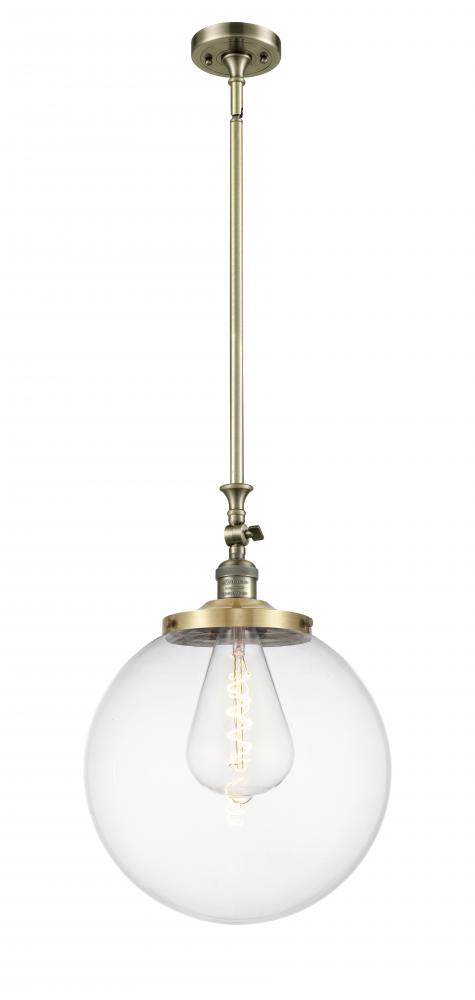 Beacon - 1 Light - 12 inch - Antique Brass - Stem Hung - Mini Pendant