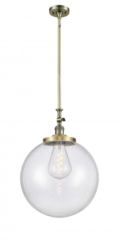 Beacon - 1 Light - 12 inch - Antique Brass - Stem Hung - Mini Pendant