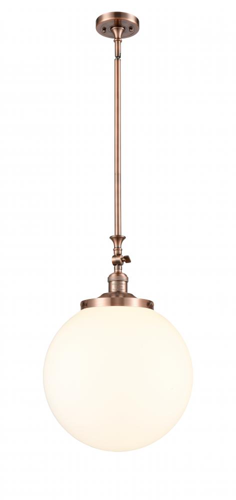 Beacon - 1 Light - 12 inch - Antique Copper - Stem Hung - Mini Pendant