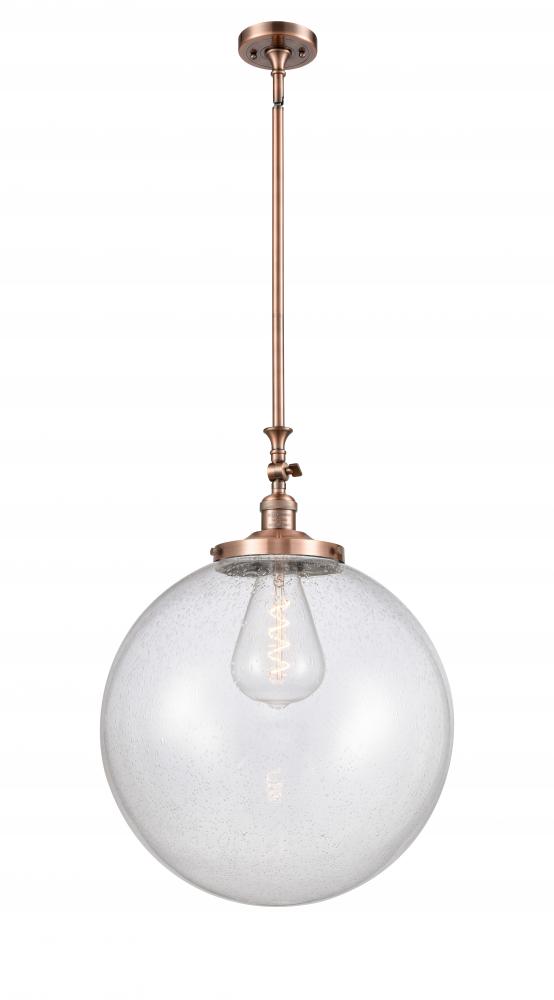 Beacon - 1 Light - 12 inch - Antique Copper - Stem Hung - Mini Pendant