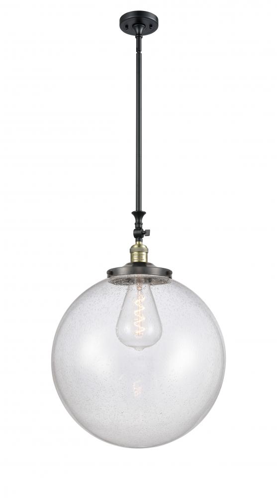 Beacon - 1 Light - 12 inch - Black Antique Brass - Stem Hung - Mini Pendant