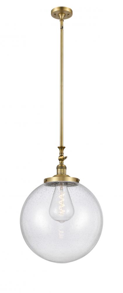 Beacon - 1 Light - 12 inch - Brushed Brass - Stem Hung - Mini Pendant