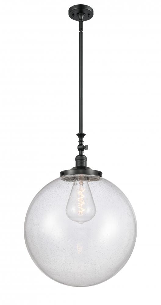 Beacon - 1 Light - 12 inch - Matte Black - Stem Hung - Mini Pendant