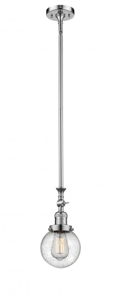 Beacon - 1 Light - 6 inch - Polished Chrome - Stem Hung - Mini Pendant