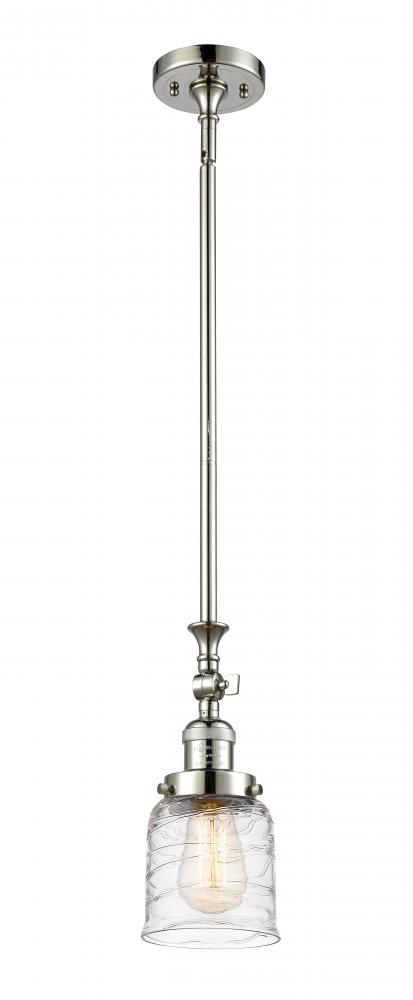 Bell - 1 Light - 5 inch - Polished Nickel - Stem Hung - Mini Pendant