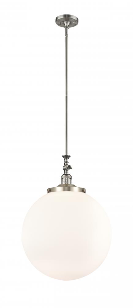 Beacon - 1 Light - 16 inch - Brushed Satin Nickel - Stem Hung - Mini Pendant