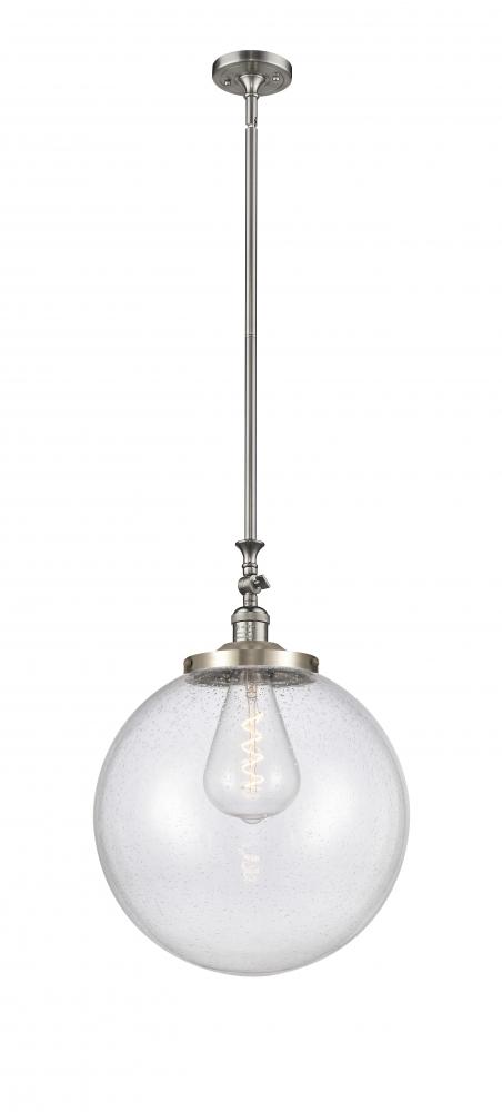 Beacon - 1 Light - 16 inch - Brushed Satin Nickel - Stem Hung - Mini Pendant