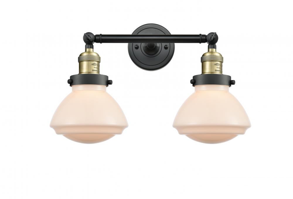 Olean - 2 Light - 17 inch - Black Antique Brass - Bath Vanity Light