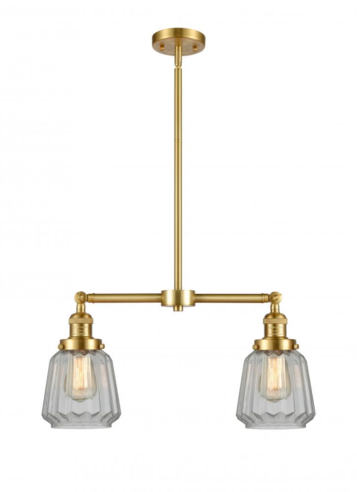 Chatham - 2 Light - 21 inch - Satin Gold - Stem Hung - Island Light