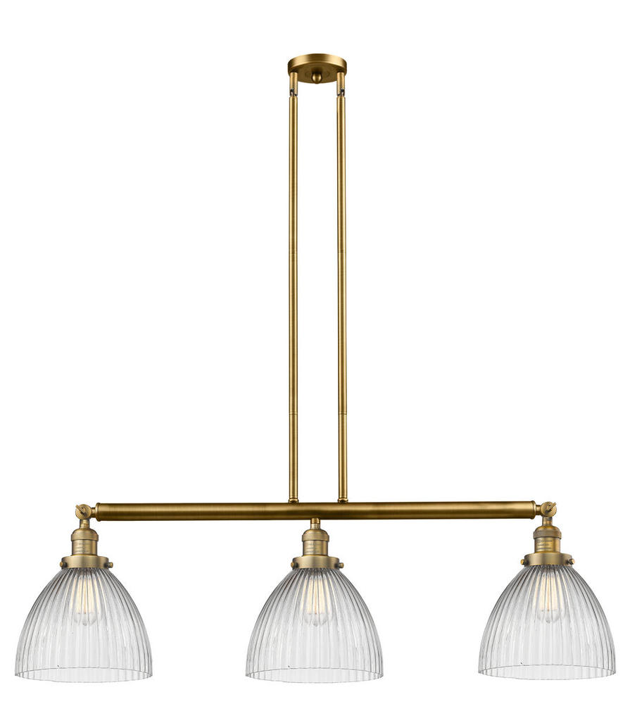 Seneca Falls - 3 Light - 39 inch - Brushed Brass - Stem Hung - Island Light