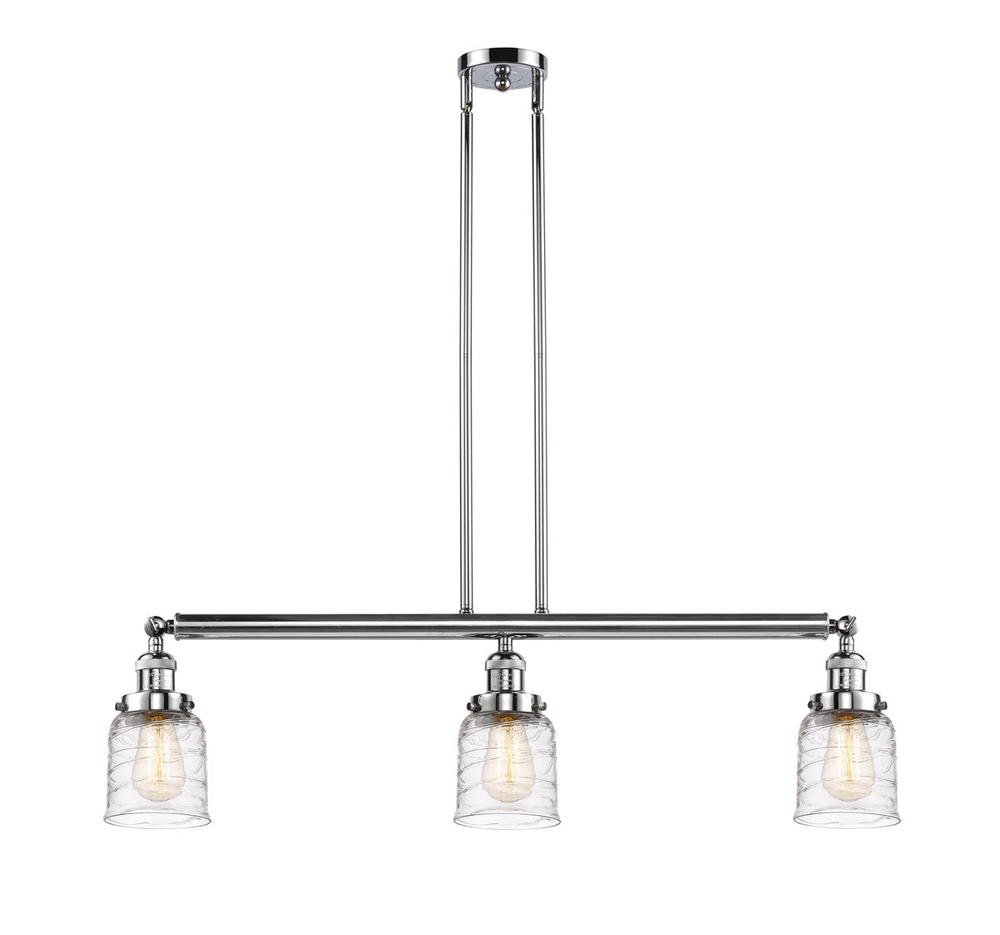 Bell - 3 Light - 38 inch - Polished Chrome - Stem Hung - Island Light