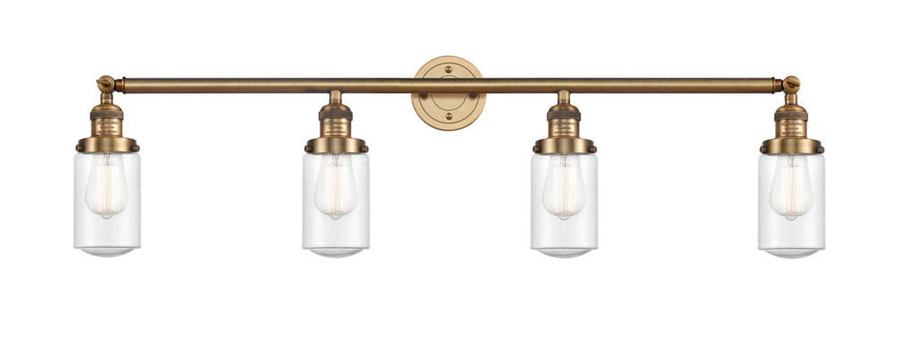Dover - 4 Light - 43 inch - Brushed Brass - Adjustable Bath Vanity Light