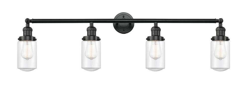Dover - 4 Light - 43 inch - Matte Black - Adjustable Bath Vanity Light