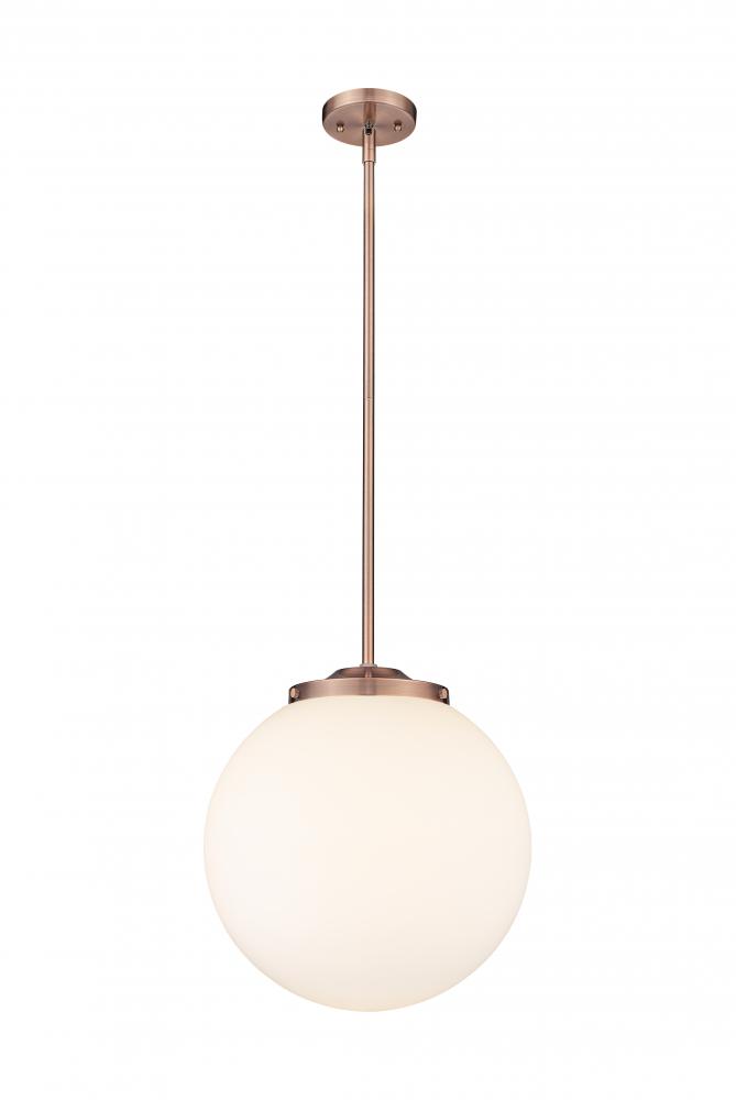 Beacon - 1 Light - 16 inch - Antique Copper - Stem Hung - Pendant