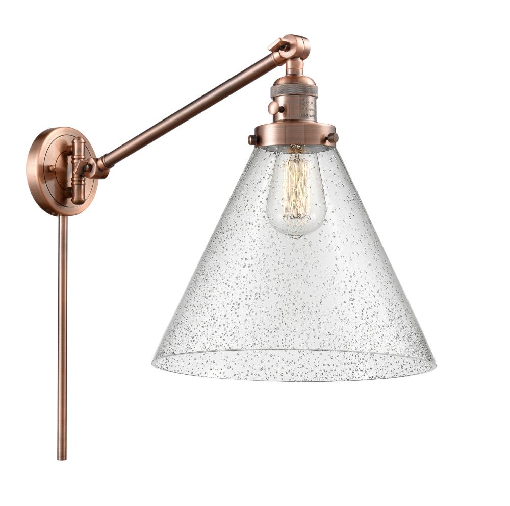 Cone - 1 Light - 12 inch - Antique Copper - Swing Arm