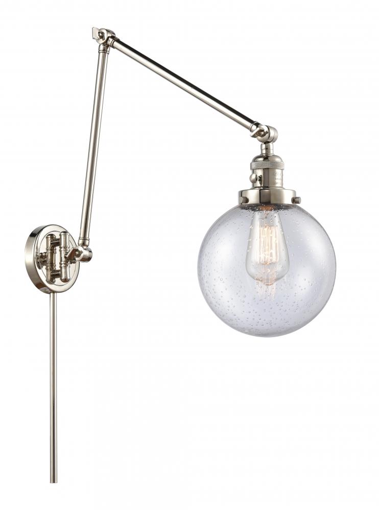 Beacon - 1 Light - 8 inch - Polished Nickel -Adjustable Swing Arm