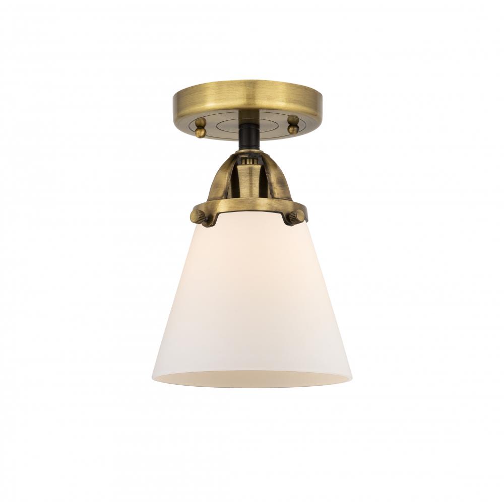 Cone - 1 Light - 6 inch - Black Antique Brass - Semi-Flush Mount