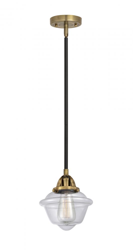 Oxford - 1 Light - 8 inch - Black Antique Brass - Cord hung - Mini Pendant