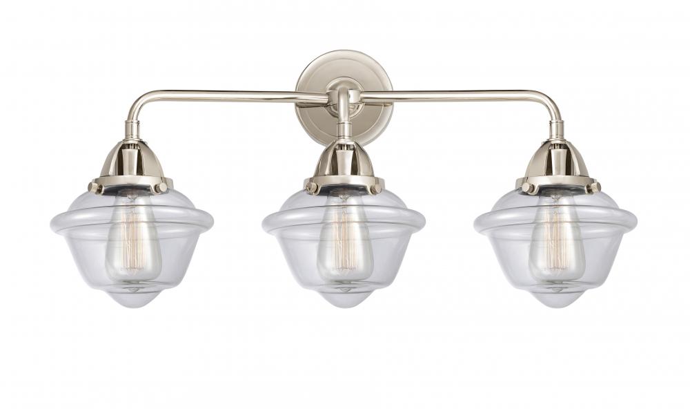 Oxford - 3 Light - 26 inch - Polished Nickel - Bath Vanity Light