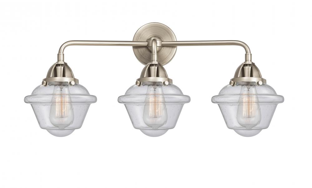 Oxford - 3 Light - 26 inch - Brushed Satin Nickel - Bath Vanity Light