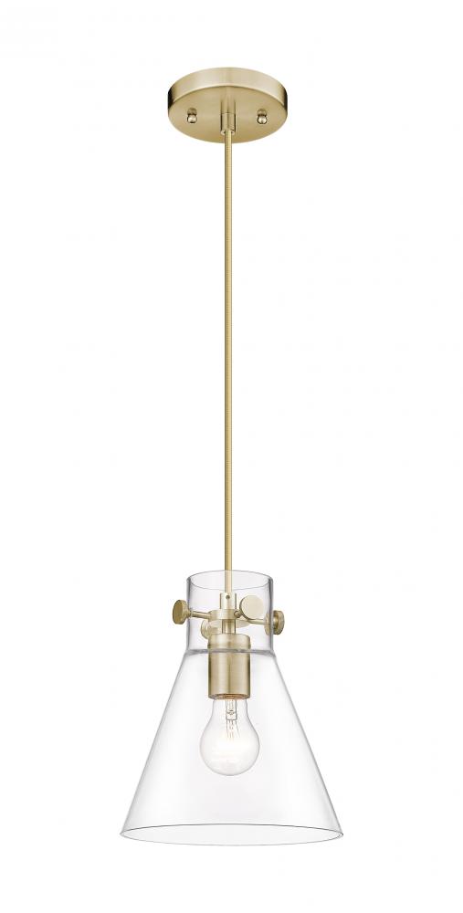 Newton Cone - 1 Light - 8 inch - Chanpagne Bronze - Cord hung - Pendant