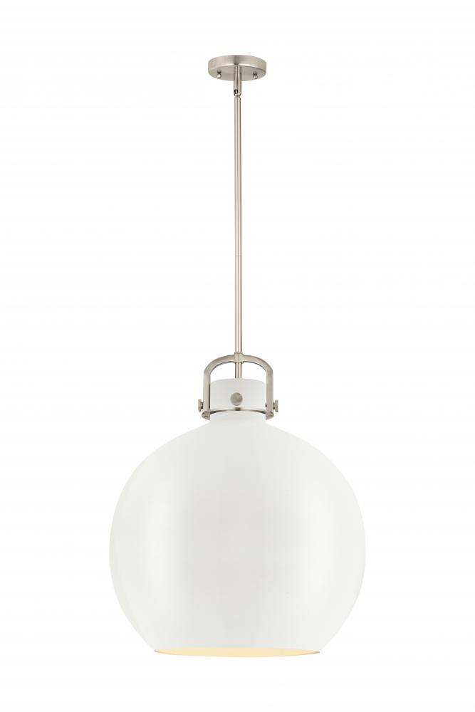 Newton Sphere - 1 Light - 18 inch - Satin Nickel - Pendant