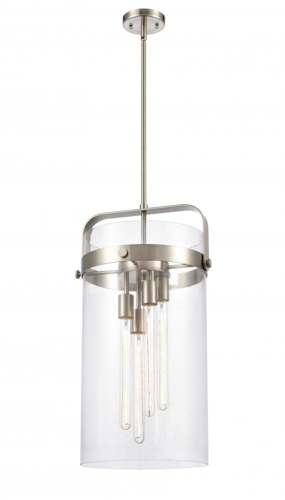 Pilaster - 4 Light - 12 inch - Satin Nickel - Pendant