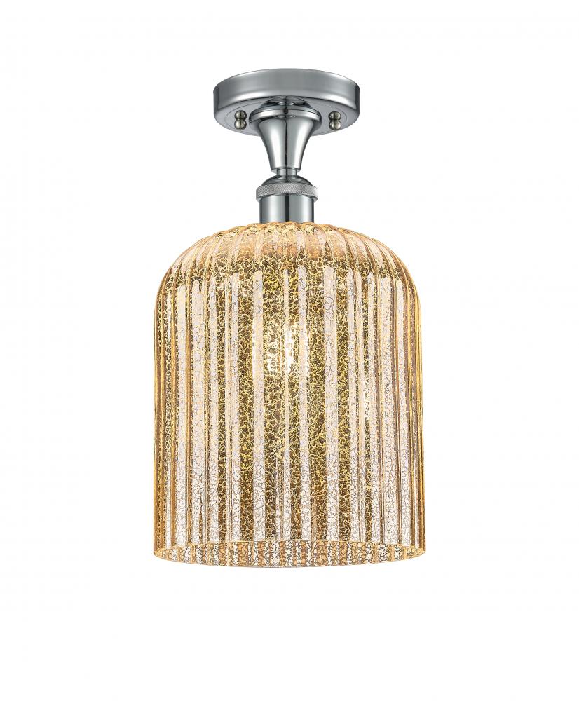 Bridal Veil - 1 Light - 5 inch - Polished Chrome - Semi-Flush Mount