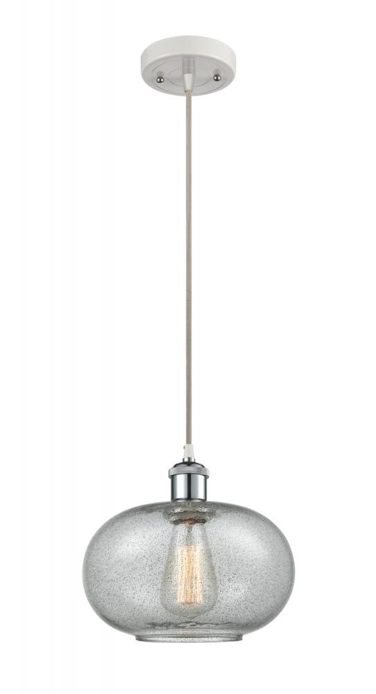 Gorham - 1 Light - 10 inch - White Polished Chrome - Cord hung - Mini Pendant