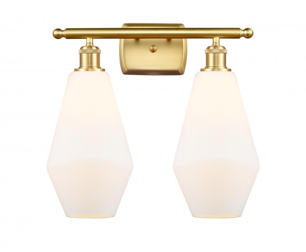 Cindyrella - 2 Light - 17 inch - Satin Gold - Bath Vanity Light