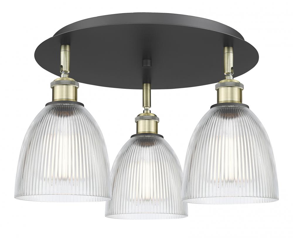 Castile - 3 Light - 18 inch - Black Antique Brass - Flush Mount