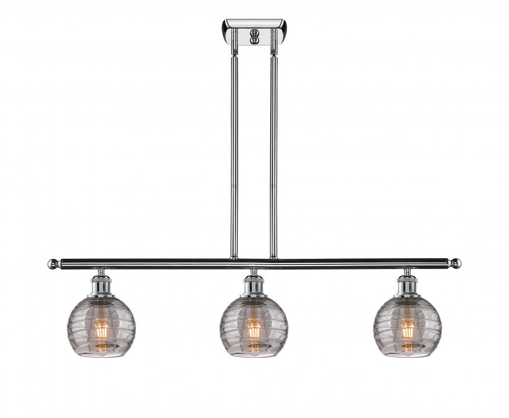 Athens Deco Swirl - 3 Light - 36 inch - Polished Chrome - Cord hung - Island Light