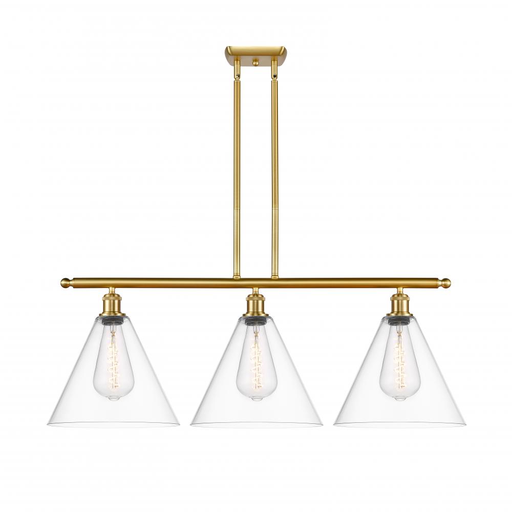 Berkshire - 3 Light - 39 inch - Satin Gold - Cord hung - Island Light