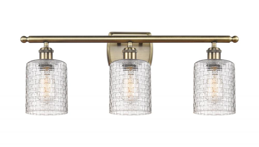 Cobbleskill - 3 Light - 25 inch - Antique Brass - Bath Vanity Light