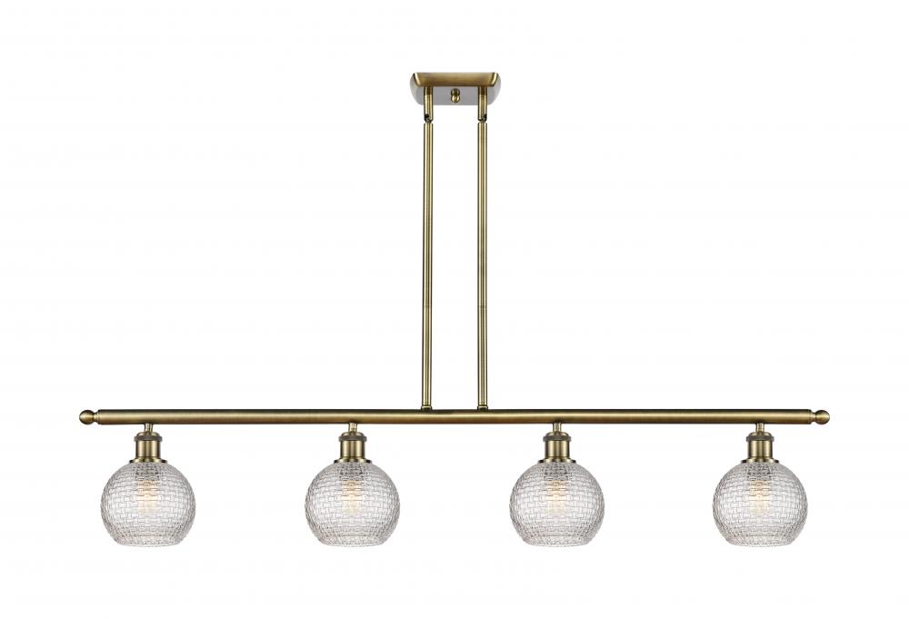 Athens - 4 Light - 48 inch - Antique Brass - Cord hung - Island Light